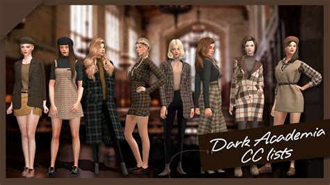 Awesome Pack Of Gothic Shirts & Skirts And the packs just keep coming! Take a look at this little compilation of awesome gothic shirts and skirts for The <b>Sims</b> <b>4</b>. . Sims 4 dark academia cc